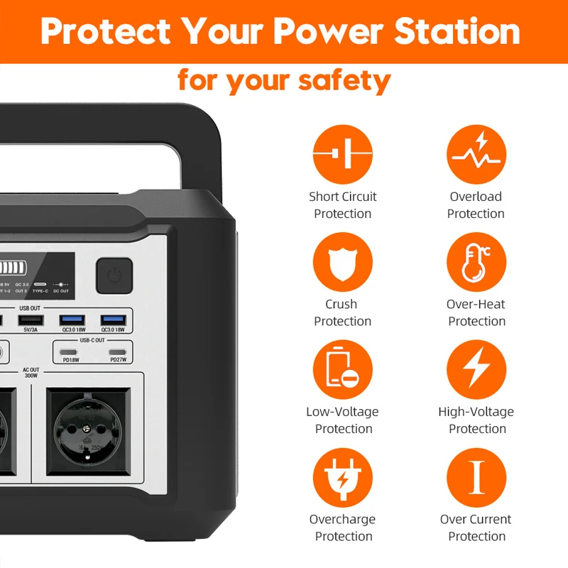 Small Outdoor Supply Best Stations 200W 220V 300Wh Generator 110V 300W Portable Power Station