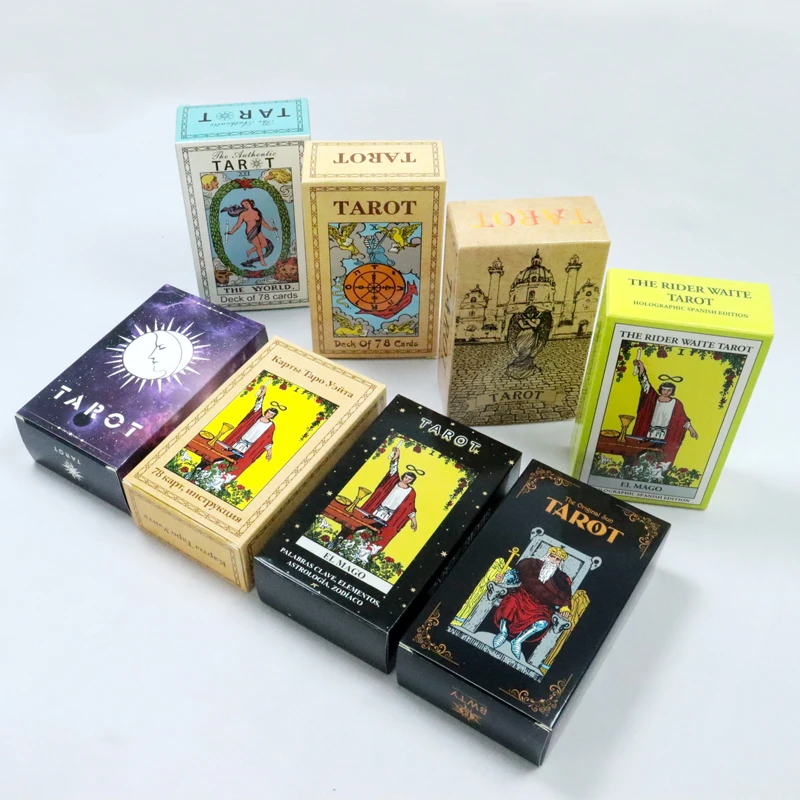 Custom Tarot Cards Paper Divination Game Manufacture Tarot Oracle Cards Factory Printed best Different languages tarot cards