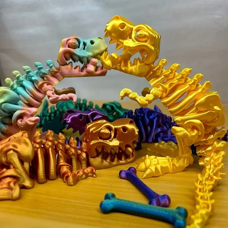 Custom 3D Printed Surprise Mystery Dragon Egg Articulated Sparkling Blue Crystal Dragon 3D Printing Dragon