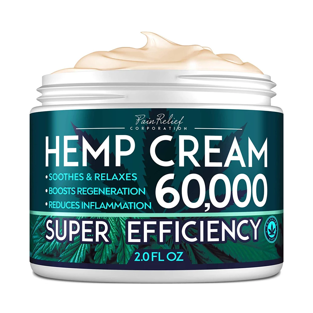 Конопли боли крем 60000 Mg-натуральное конопляное экстракт для артрит в спине и боль мышцах