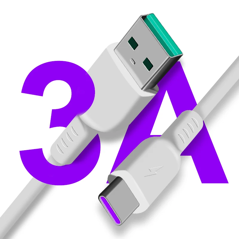 Wholesale 1m Usb Type C Cable For Huawei Data Sync Fast Charger 3a Usb C Cable for Samsung Phone Charger Cable