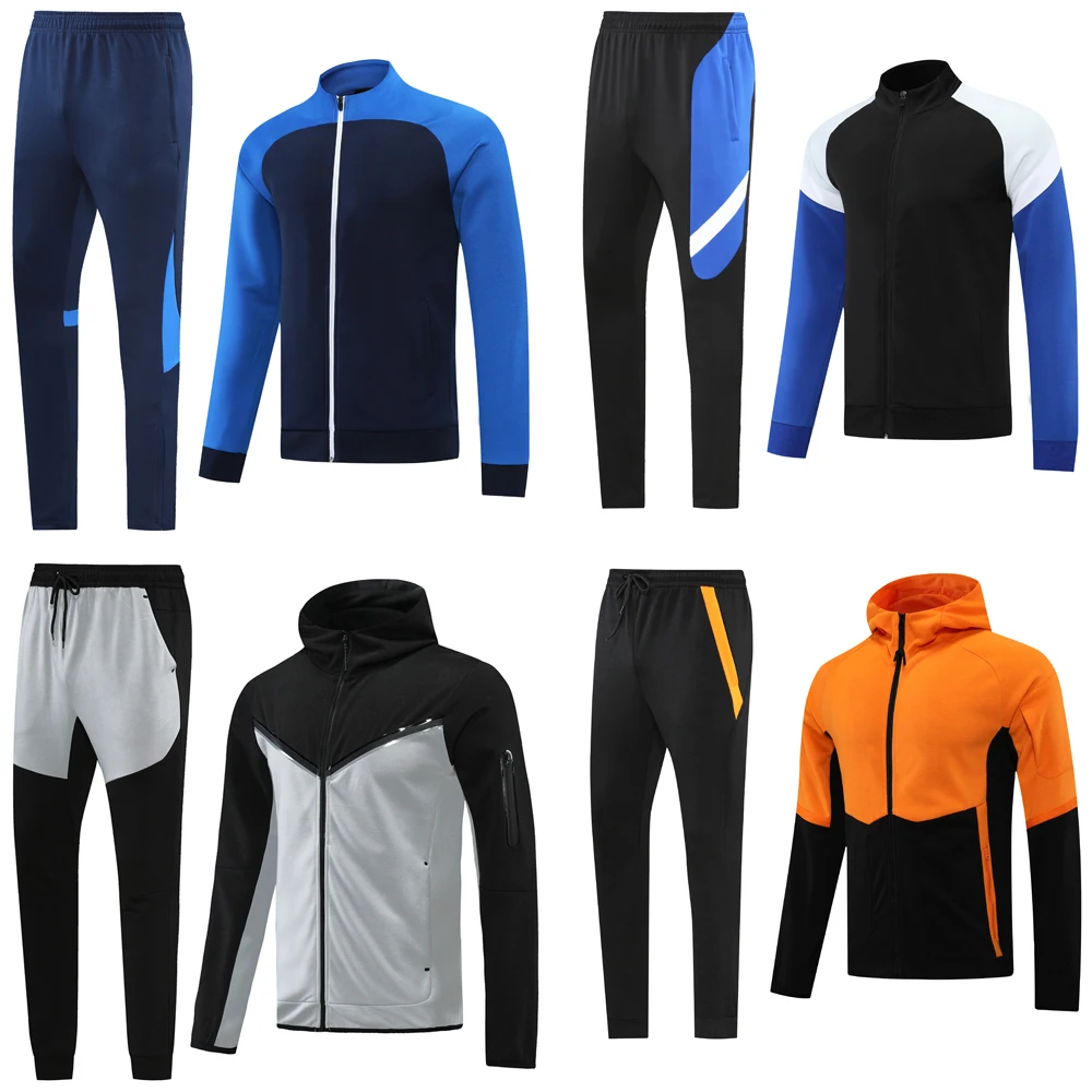 Wholesale Top Thai Quality Mens Cotton Tracksuit Kit All Football Club Soccer Tracksuit Custom Training Football Tracksuit