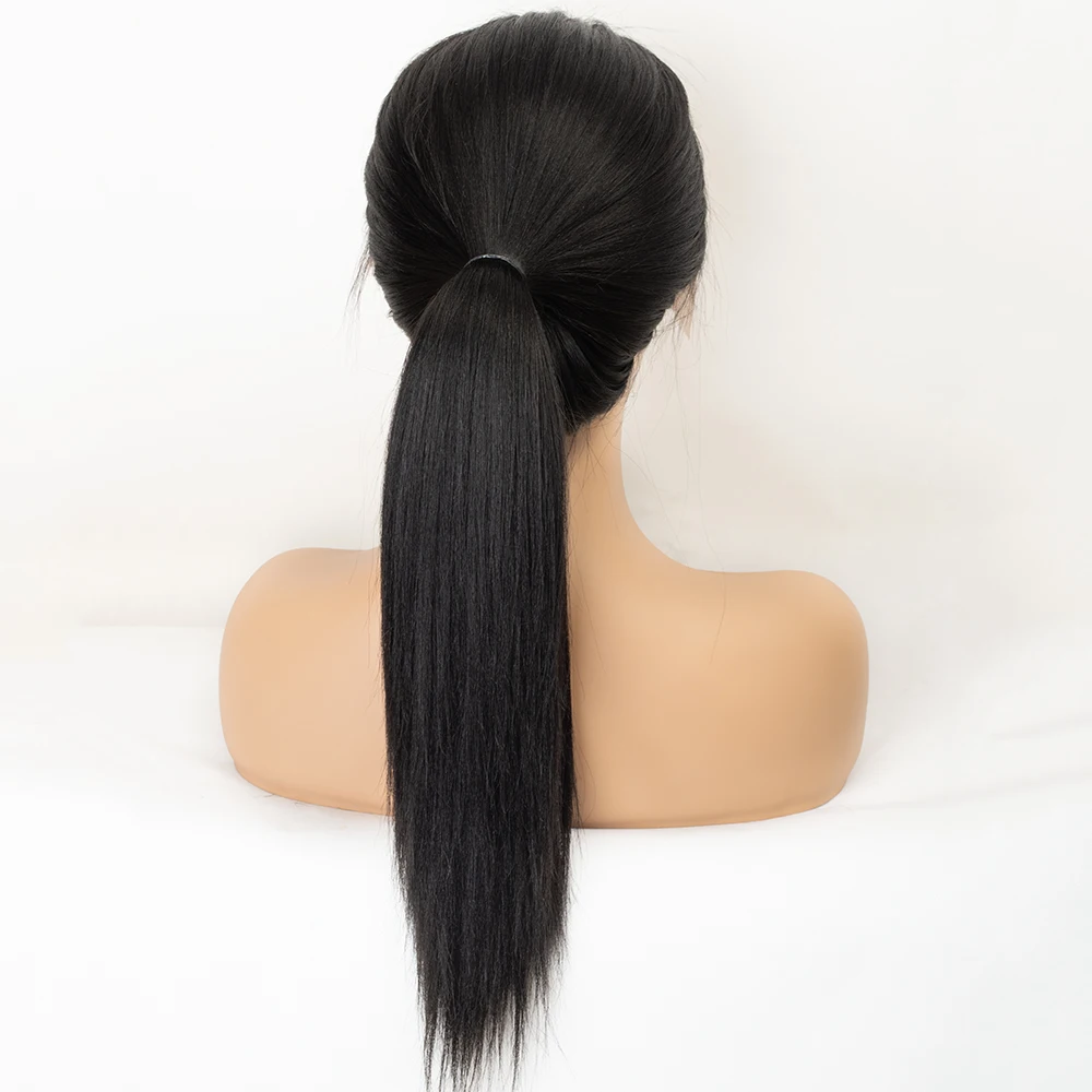 High Quality Wholesale Pure Human Hair HD Lace Raw Indian Women Hair Ponytail Lace Front Wig
