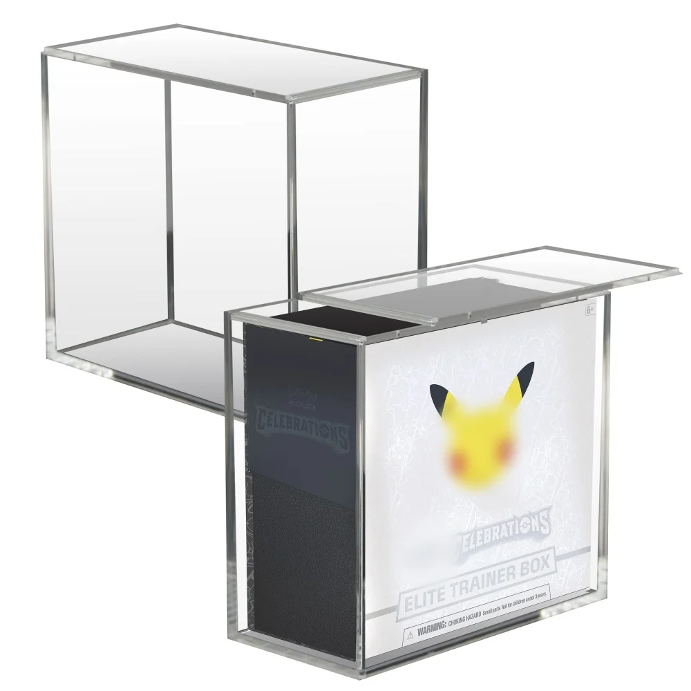 Magnetic Pokemoon ETB Acrylic Box UV-Resistant  Elite Trainer Collectibles Protective Case