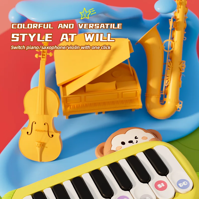 Early Education  Multi-functional Benefit Intelligence Music Toy Children Pocket Electronic Organ Piano