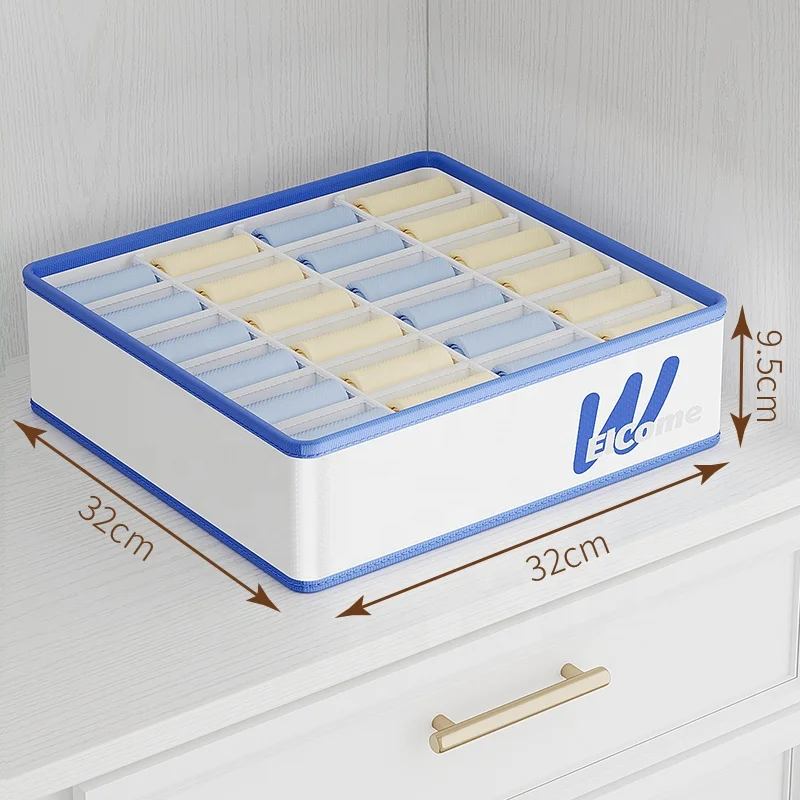 24 grids foldable drawer socks underwear bra box storage wardrobe clothes storage organizer