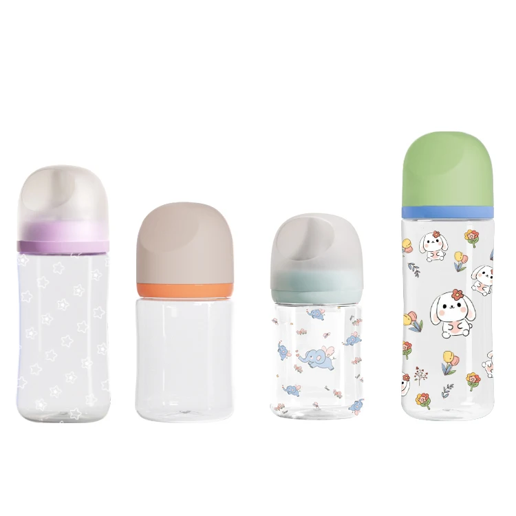 От производителя, изготовленный на заказ, бутылочка для молока без BPA, размеры с печатным рисунком, силиконовый полипропиленовый материал 0-12 месяцев, бутылочка для кормления детей от поставщика