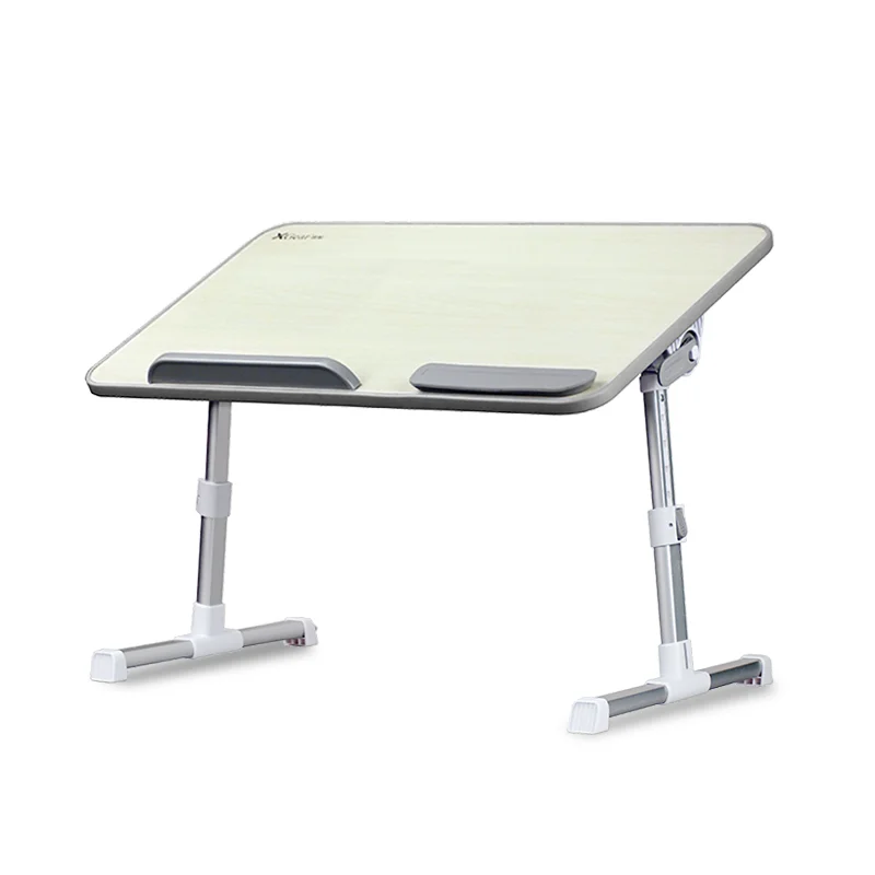 2021 Portable Wooden Adjustable Laptop Stand Folding 15.6 Inch Laptop Table for Bed