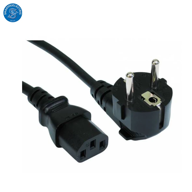  Европа EU AC силовой кабель провод CEE 7/7 евро 16A 250V 3 контактный под углом