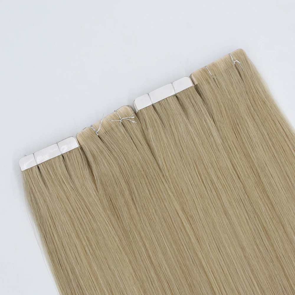 Invisible 100% remy hair straight russian virgin double drawn natural Injection tape in human hair