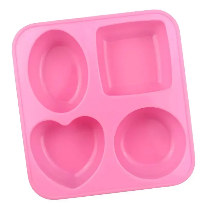 HYRI-CKM-314 Custom 4 cavity Different shapes Round Oval funny silicone mold for Making soap