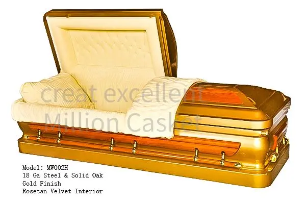 luxurious USA standard funeral metal steel casket and coffin with wholesale from funeral supplier million casket  high  quality