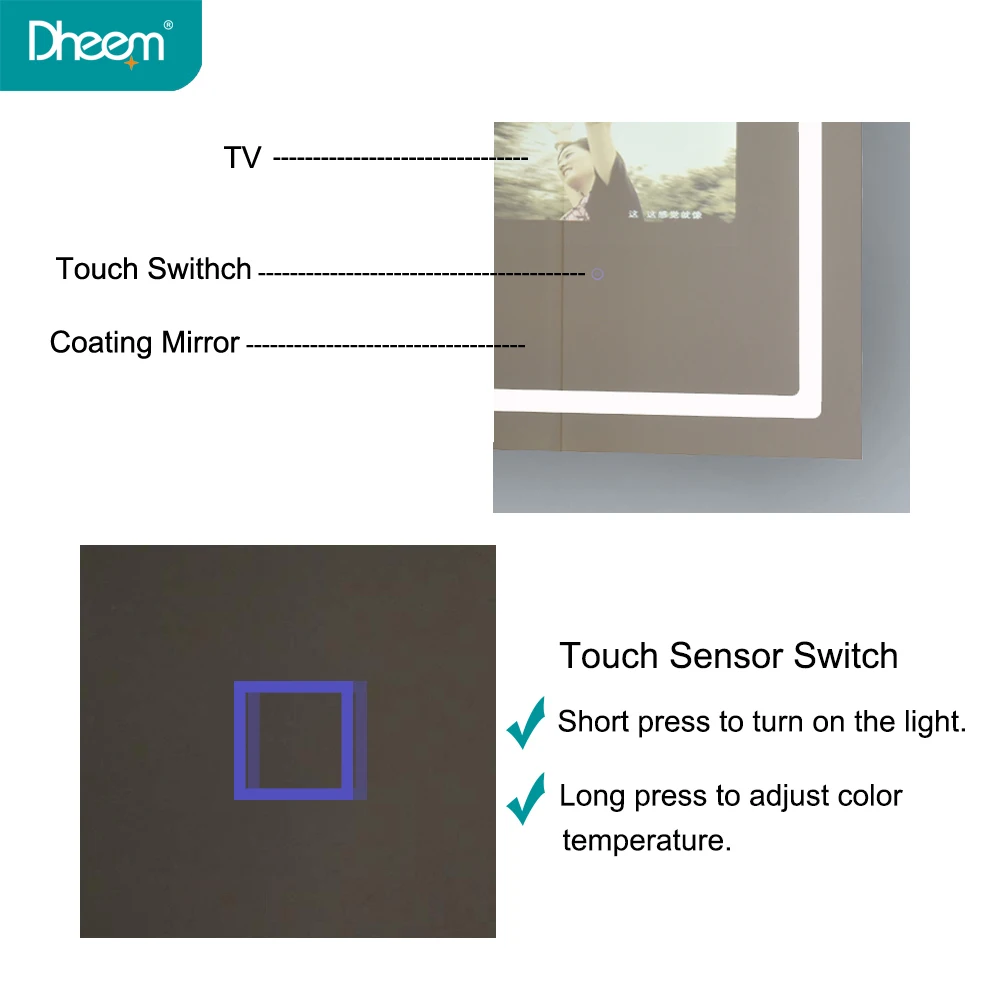 
Hot Hotel Smart LED Mirror with TV for Advertisement 