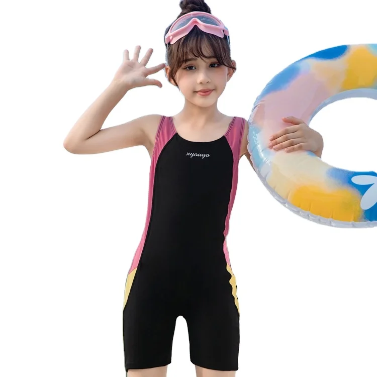 Polyester Training Quick Dry UV Protection One Piece Swimsuit Summer Cute Swimwear For Kids