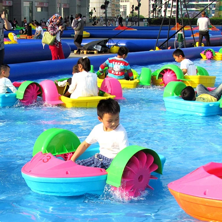 Factory Outlet Kids Water Play Hand Rowing Plastic Hand Boats For Water Park Amusement