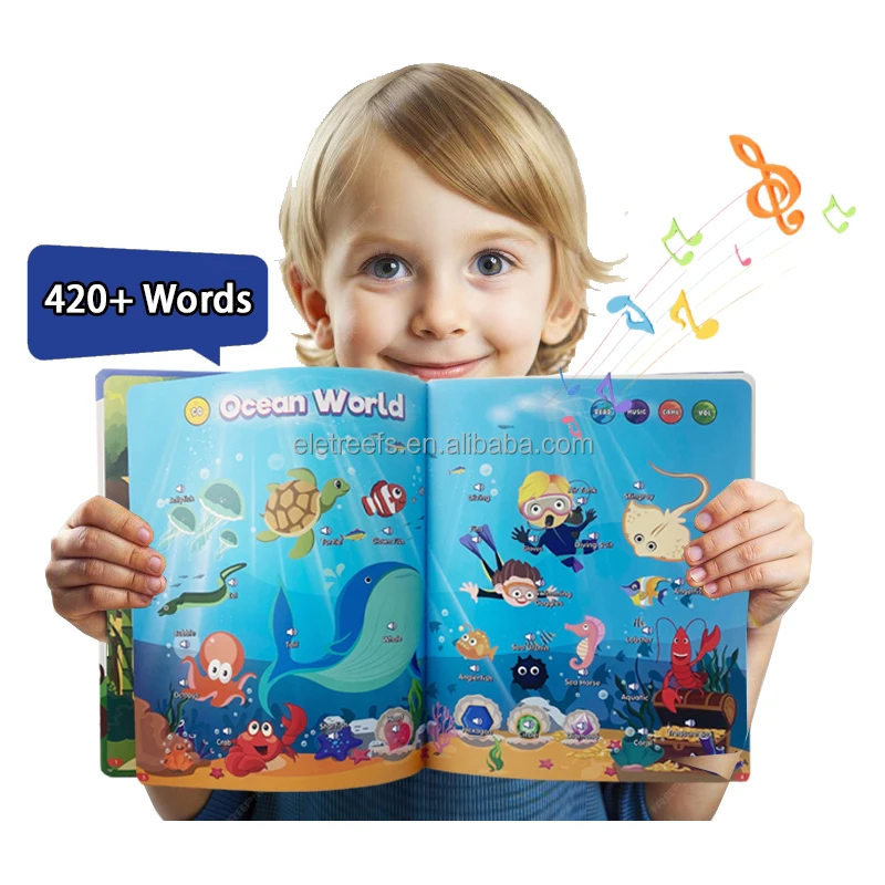 Kindergarten Children Electronic Sensory Pictures Teaching Letters Abc Toy For Kids Musical Book