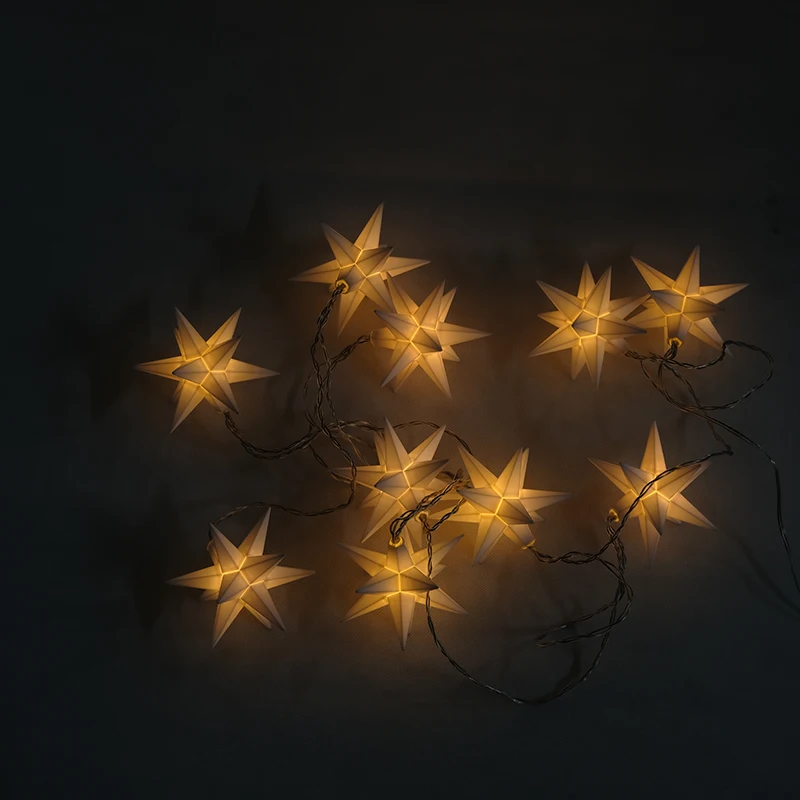 Firework led light fairy christmas five-pointed 3d star string lights christmas lights decoration stars