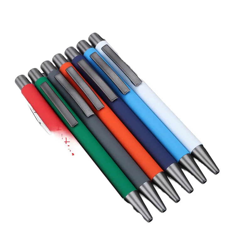 Hot Metal Promotional Click Rubber Ballpoint Pen Fast Production Wholesale Ball Point Pens