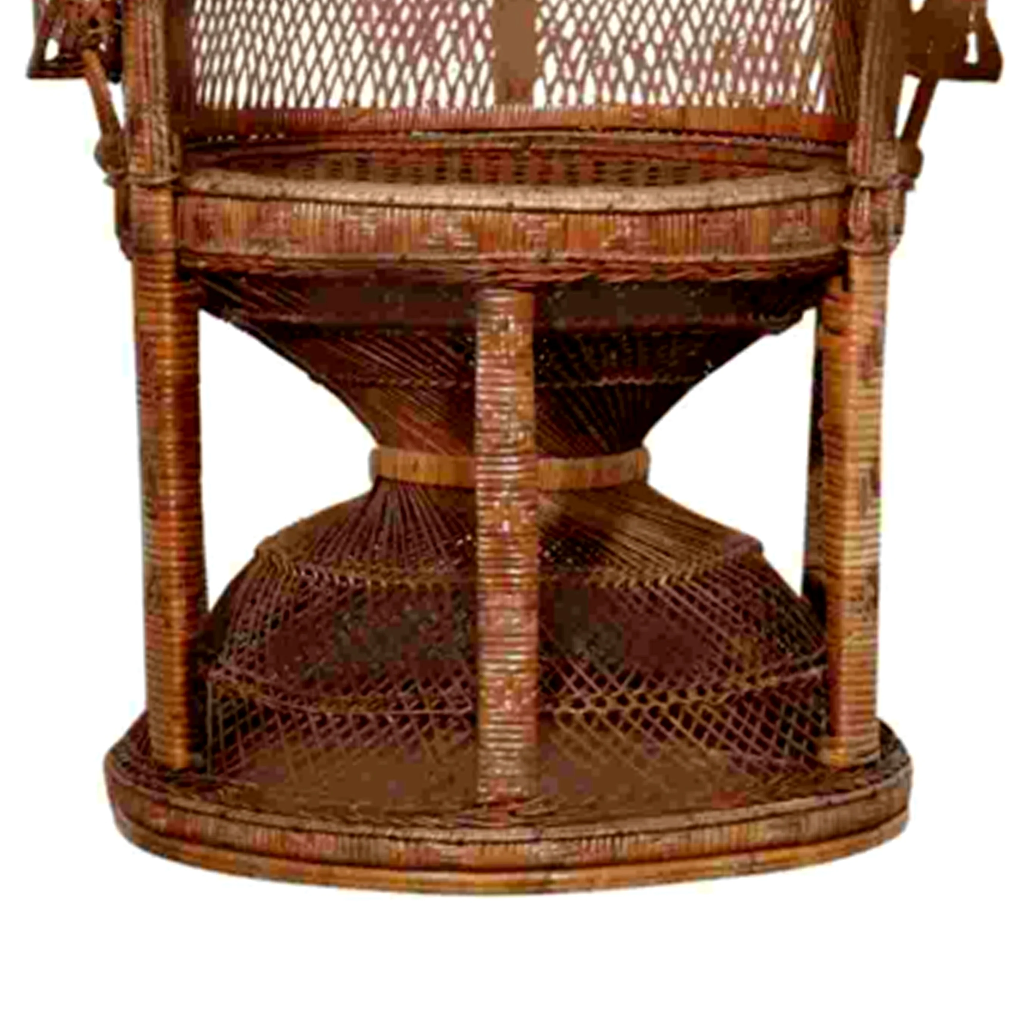 Premium Grade Irawan Peacock Rattan Chair Luxury Shape with Natural Brown For Living Room Furniture