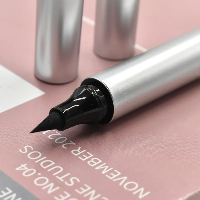 Customize empty double head 2 in 1 liquid winged eyeliner stamp pen tube eye liner packaging pencil container case