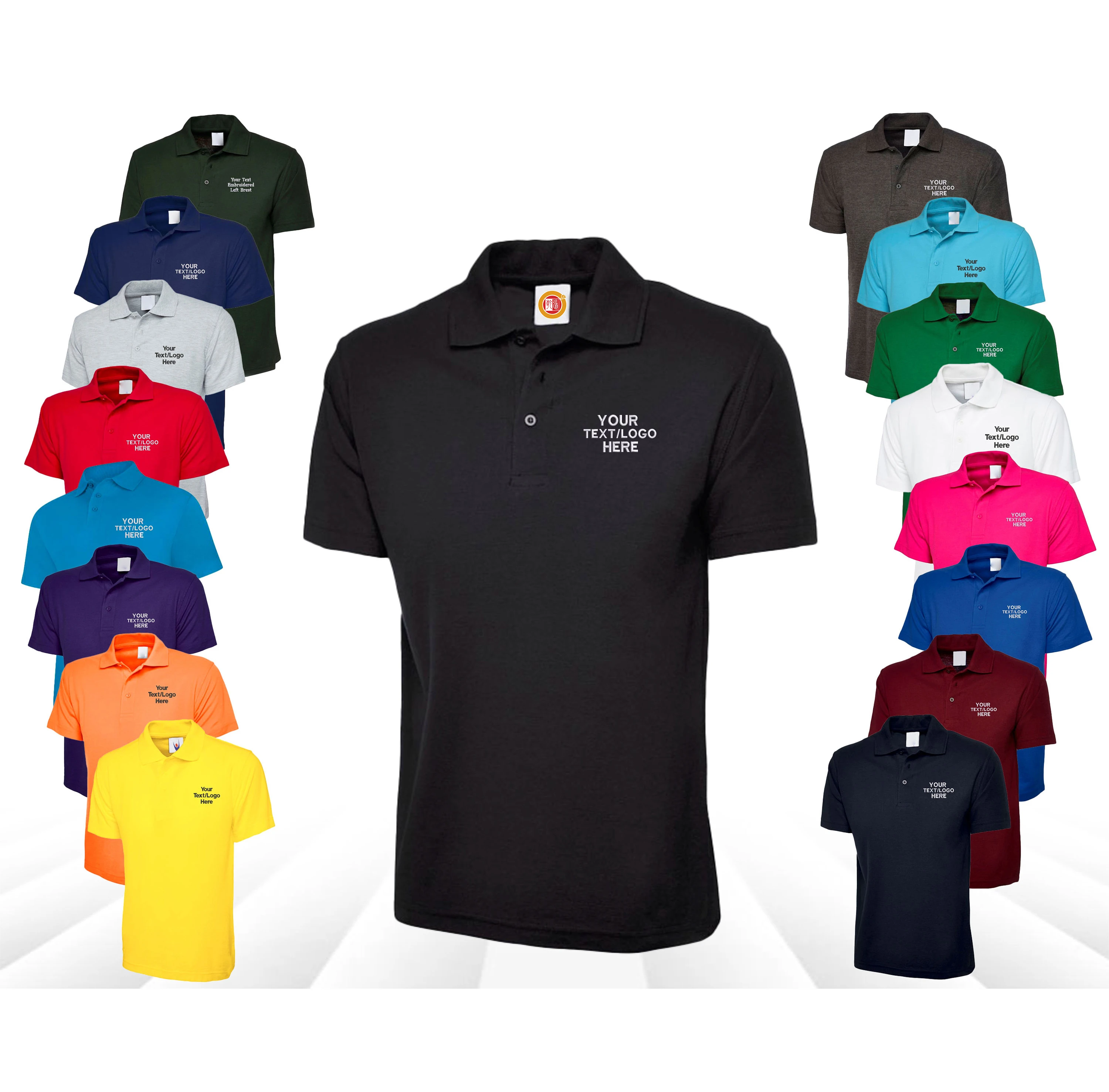 Одежда для гольфа с логотипом на заказ одежда облегающая трикотажная оверсайз Весенняя простая черная ткань