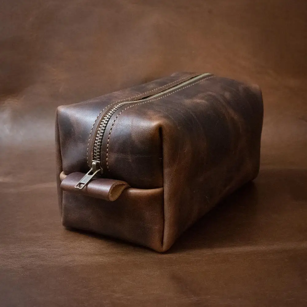 Лидер продаж косметичка Dopp Kit с индивидуальным логотипом дорожные косметички для мужчин Высококачественная кожаная моющаяся сумка