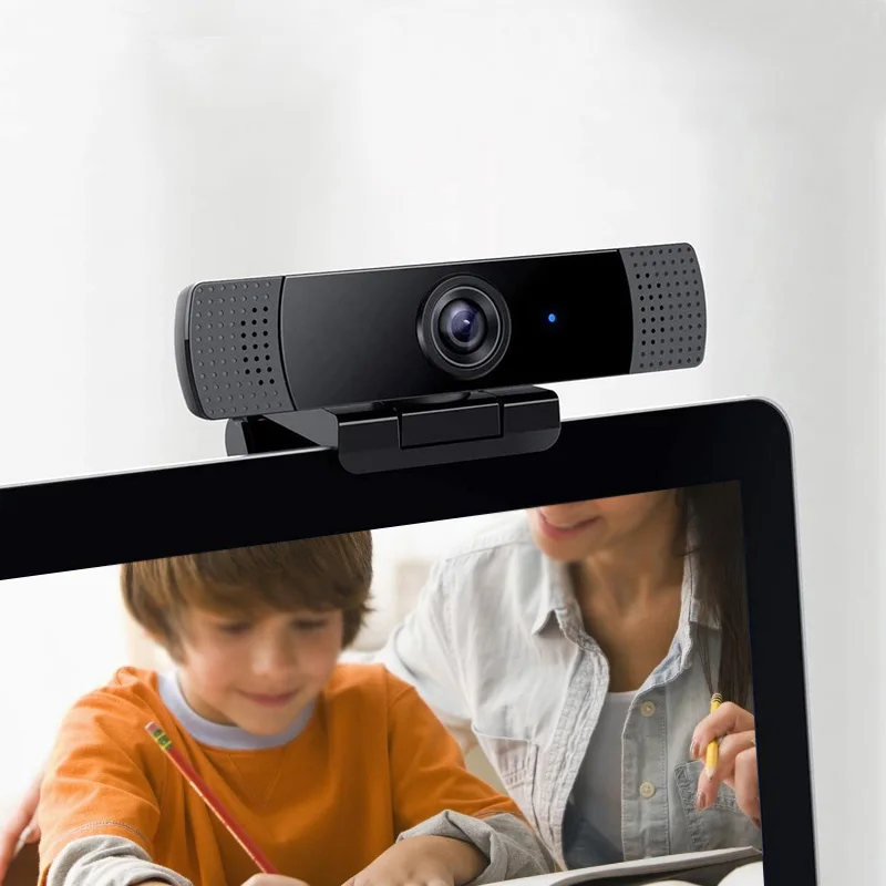 AUKEY PC002 FHD Web Camera Double Stereo Microphone Live Stream PC Cam 1080P USB Web Cam Full HD