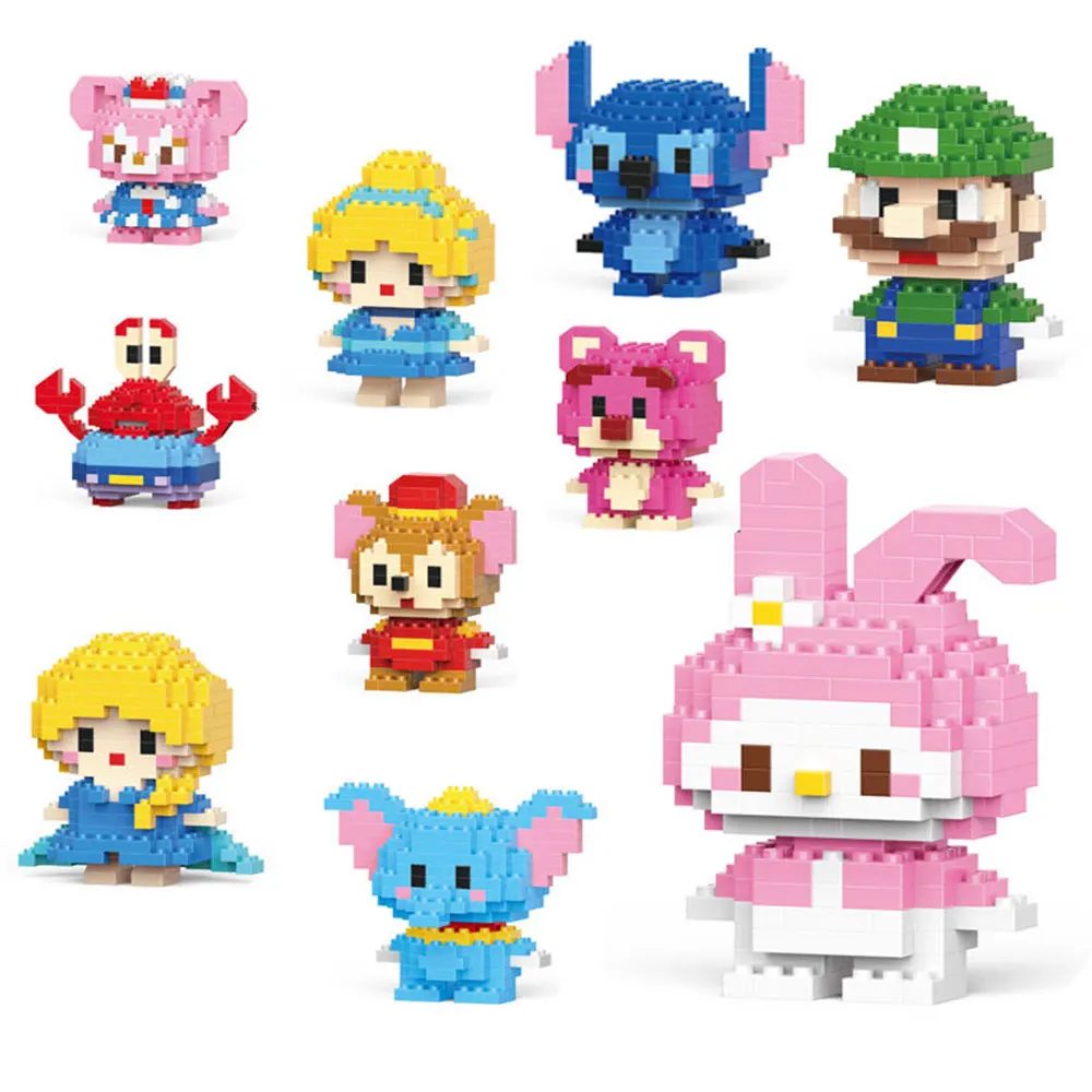3D Building Blocks Puzzle Toy Mini Monsters Kit Gifts Micro Small Particle Building Blocks Sets
