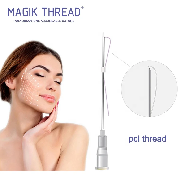 Face lifting korean ultra v line barbed 25mm pcl mono screw cog threads