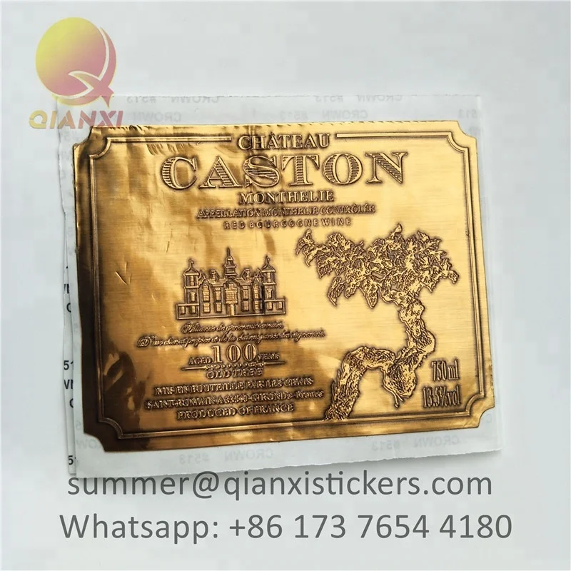 Custom  packaging sticker roll adhesive waterproof logo  sticker printing juice wine labels