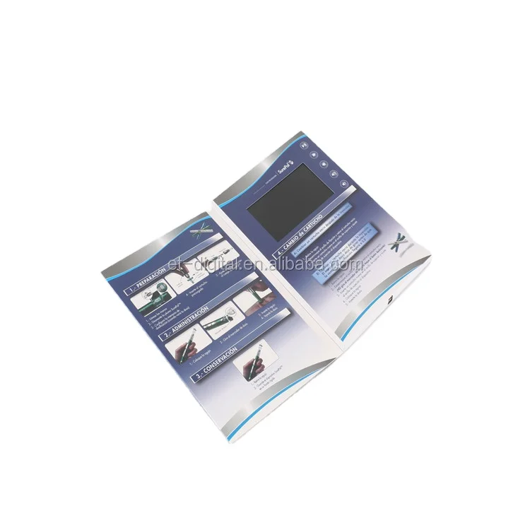 Promotional LCD screen lcd video book with leather cover et digital 10.1 inch video brochure