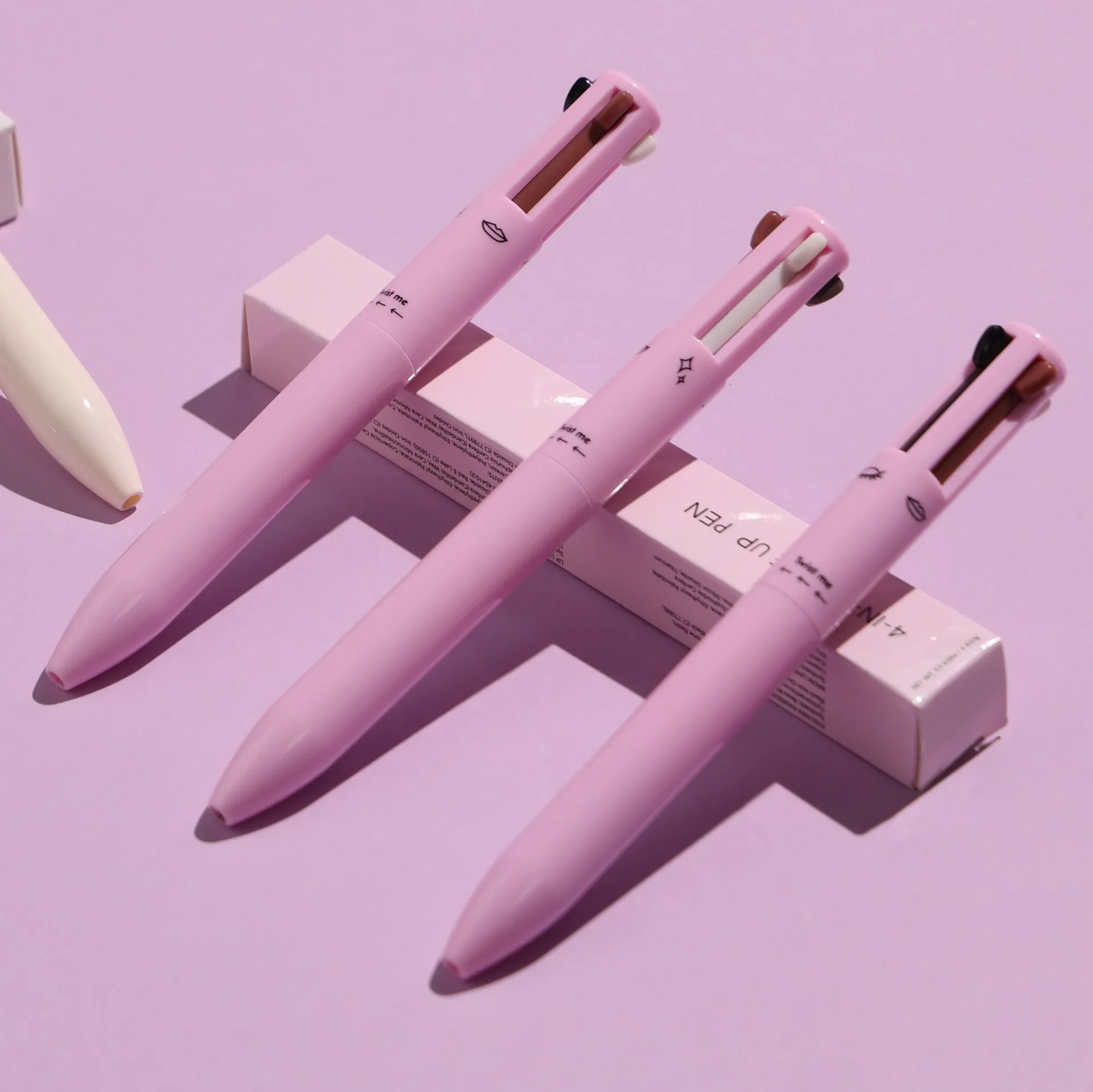 Wholesale Waterproof 4 In 1 Makeup Pen  Eyebrow Pencil Eyeliner Lip Liner Highlighter 4 In One Makeup Cosmetic Tool