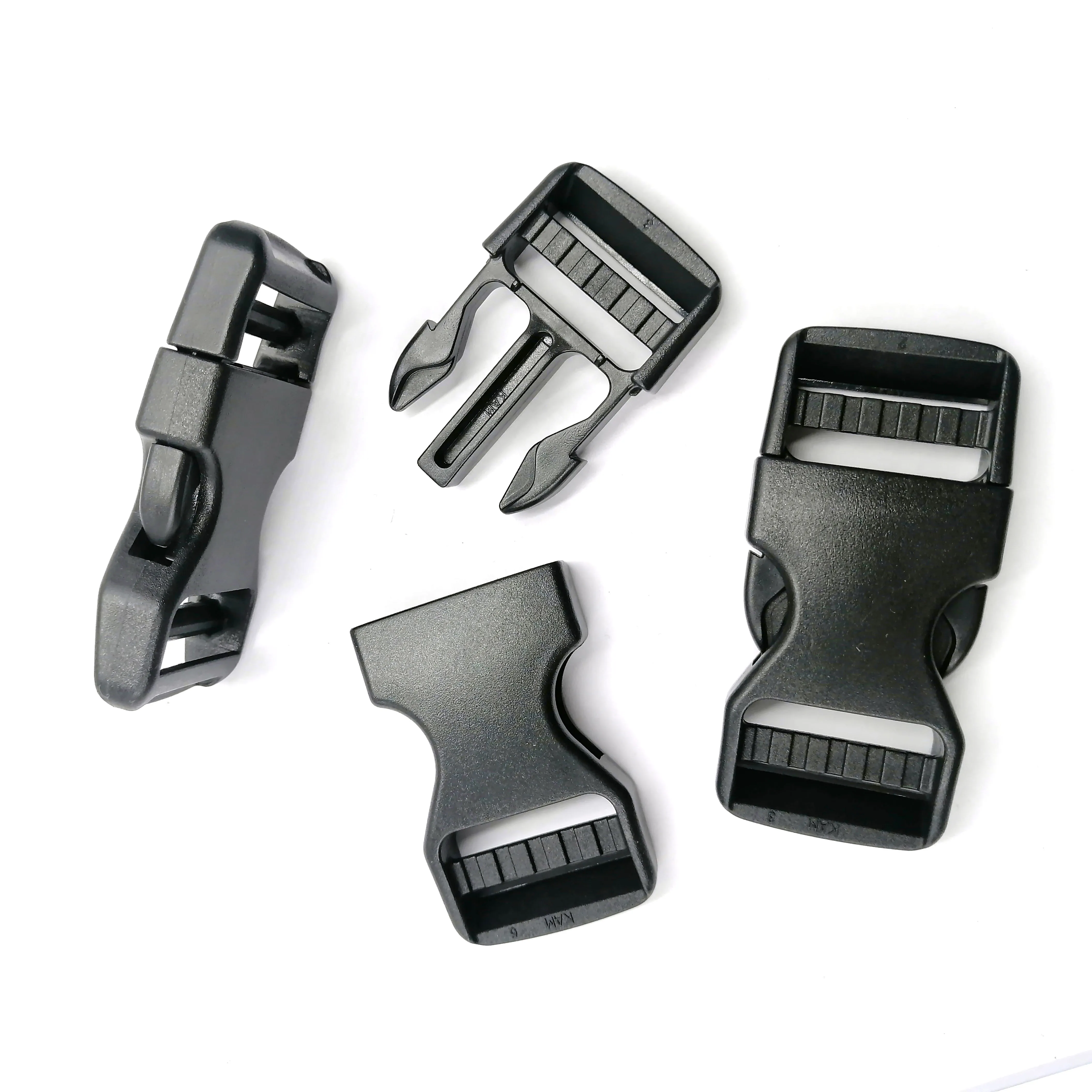 Dual Adjustable Plastic Buckles No Sewing Quick Cam Lock Side Release Buckles for Webbing Belt Dog Collars