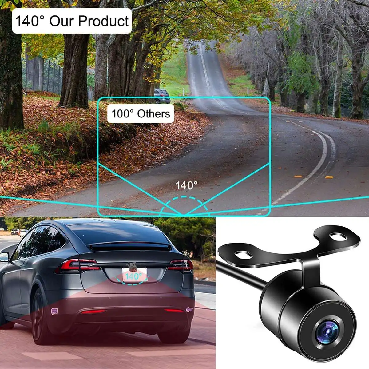 Car Vehicle AHD Rear View Reverse Camera 1000TVL 720P Reversing Camera Waterproof IP69 18.5mm HD Parking Cam For Car Radio