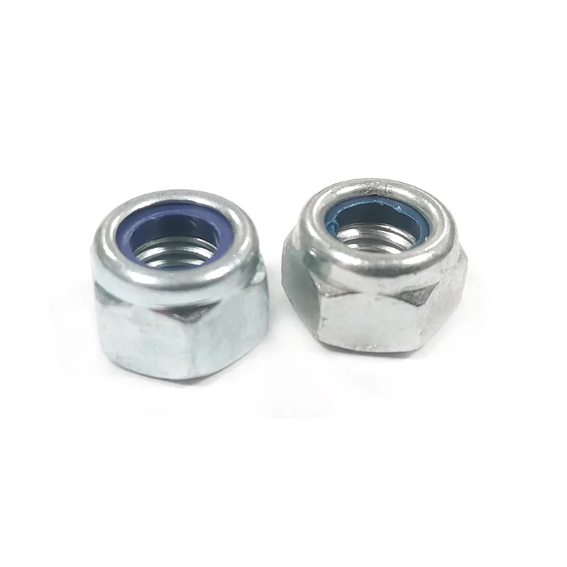 Wholesale Cheap Carbon Steel Copper DIN934 Hex Nuts Metal M6 M8 M10 M12 M14 M16 M18 M20 Nylon Insert Hex Lock Nuts