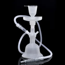 Clear Glow Glass Hookah LED Light Smoking Set Water Pipes Shisha Narguile Full Large Chicha shesha hubbly bubbly hookah