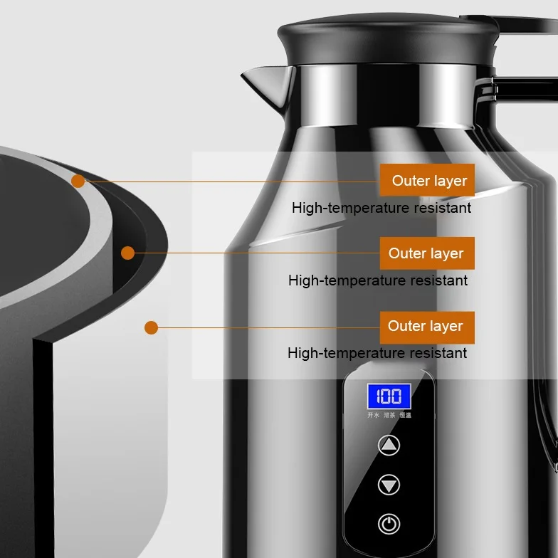 Car kettle large capacity 12v24v car universal electric kettle insulation boil water fast boiling kettle stanley cup