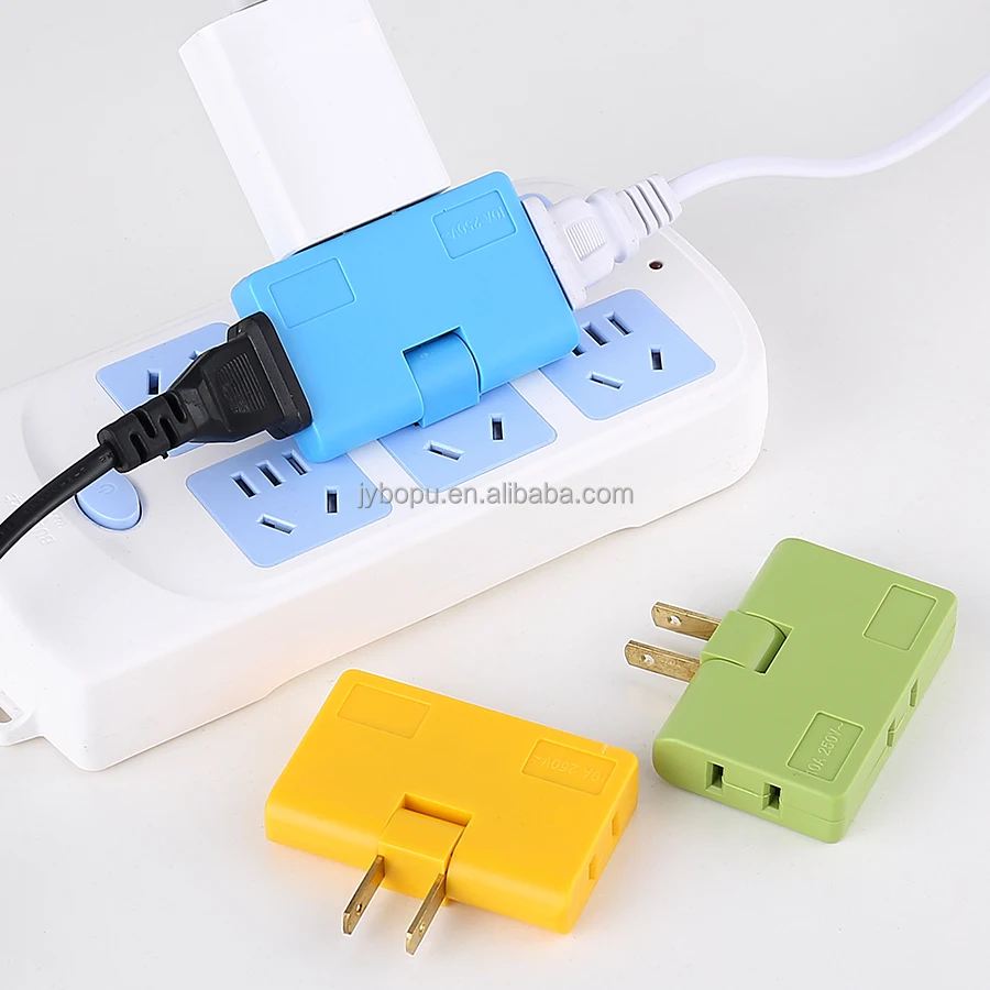 New Wall Adapter Swivel Head Charger 3 in 1 Outlet Swivel Mini Wall Power Outlet Extender Plug