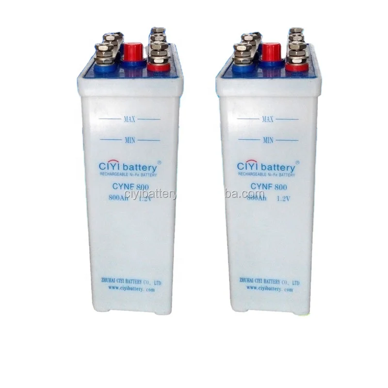 Super Quality Ni-Fe Battery 1.2V 12v 24v 48v 800AH 200Ah 1000Ah Battery  Nickel Iron Battery for Sale