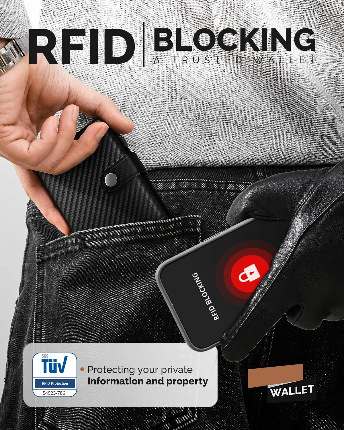 Пользовательские Pop Up Mans кошелек с карманом для монет на молнии RFID блокирующий тонкий кожаный карт Кошелек Алюминиевый металлический