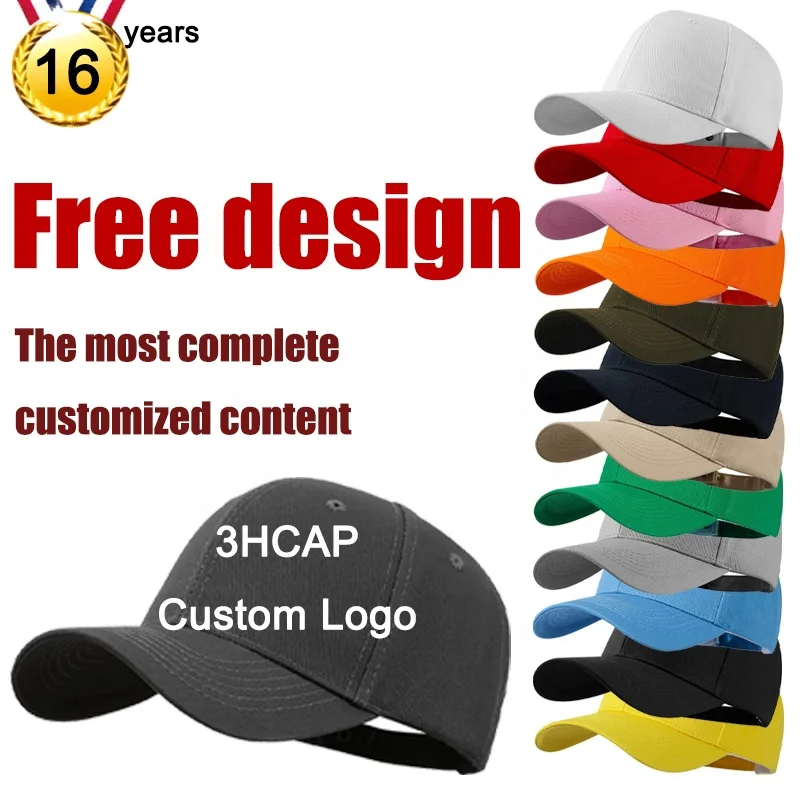 Спроектируйте свой собственный высококачественный 6-панельный спортивный модный головной убор с пользовательским логотипом Бейсболки Головные уборы