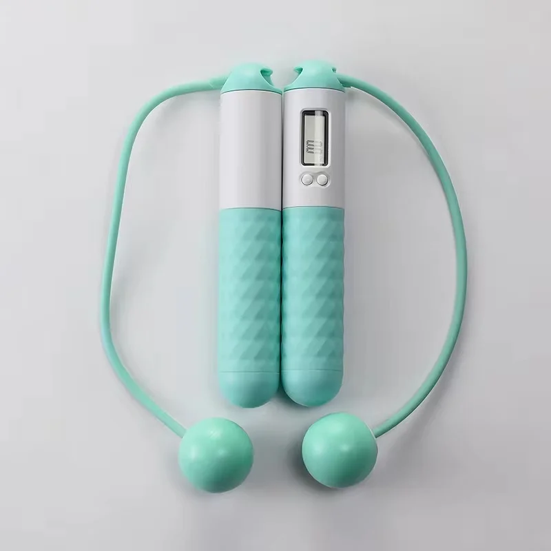 Electronic Counting Skipping Rope Cordless Jumping Rope Gym Fitness Skipping Ropes With Weight Bearing Blocks