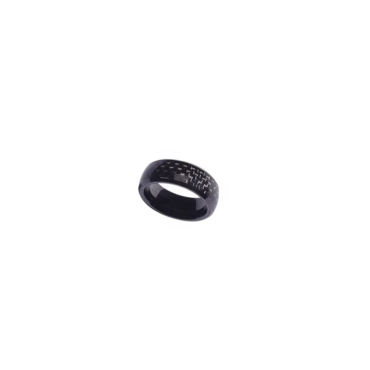 Real Carbon Fiber &Ceramic RFID Smart Ring For Tesla Model 3 Model Y Key Ring