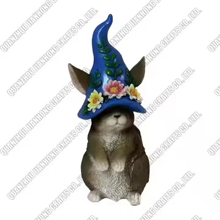 Cute Creative Garden Harvest Bunny Resin Statue Decoration Outdoor Lawn Patio Decorative Resin Crafts For Gift