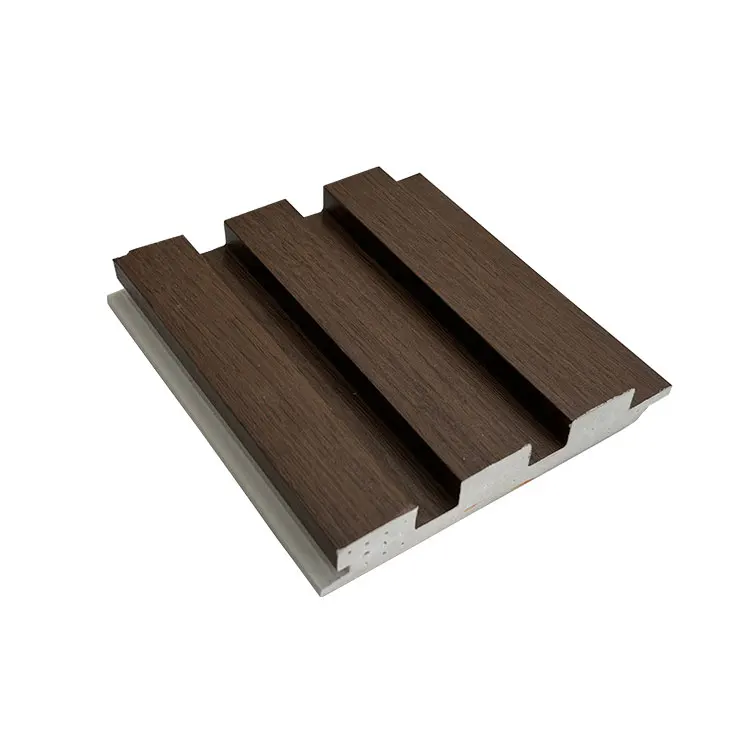 New Design Flexible Solid Wooden Slat Grille Wall Panel Curved WPC Wall Panel