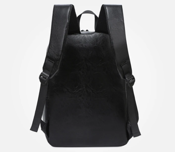 2024 Vintage Softback Man PU Faux Leather Foldable Lightweight Laptop Backpack Outdoor Travel Hiking Notebook School Bag