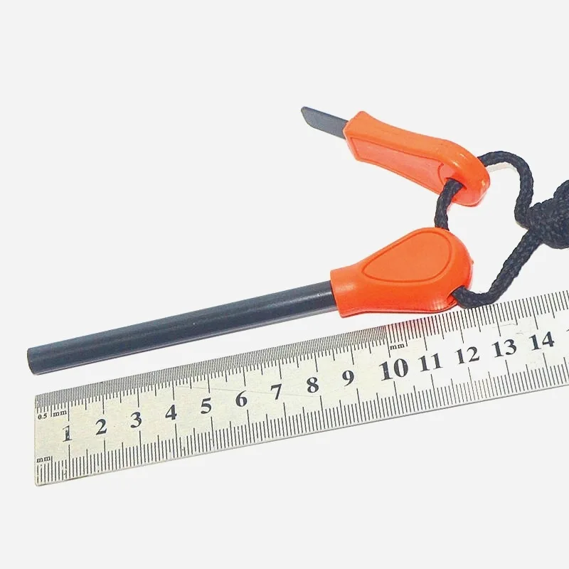 Multi Waterproof flintstone emergency magnesium firestarter flint wood handle fire starter stick survival tool kit