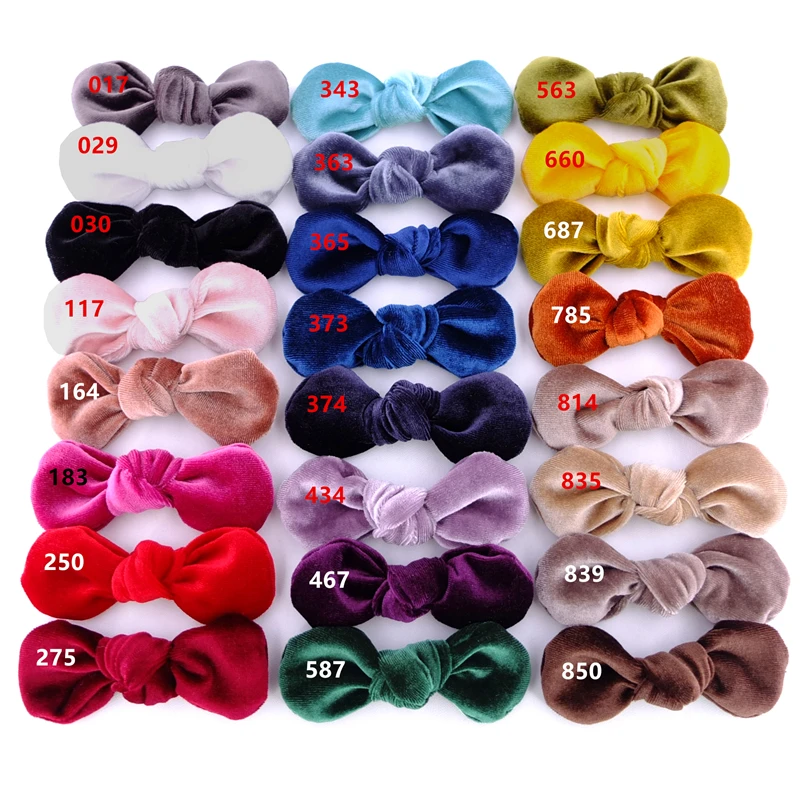Rounder velvet Hair bows clips for Baby Girls Hair Accessories Round bow barrettes Hairgrips