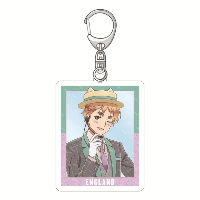 Anime Hetalia Axis Powers Keychain APH Figures Acrylic Key Chain Ludwig Lovino Vargas Antonio Arthur Kirkland Key Ring Pendant