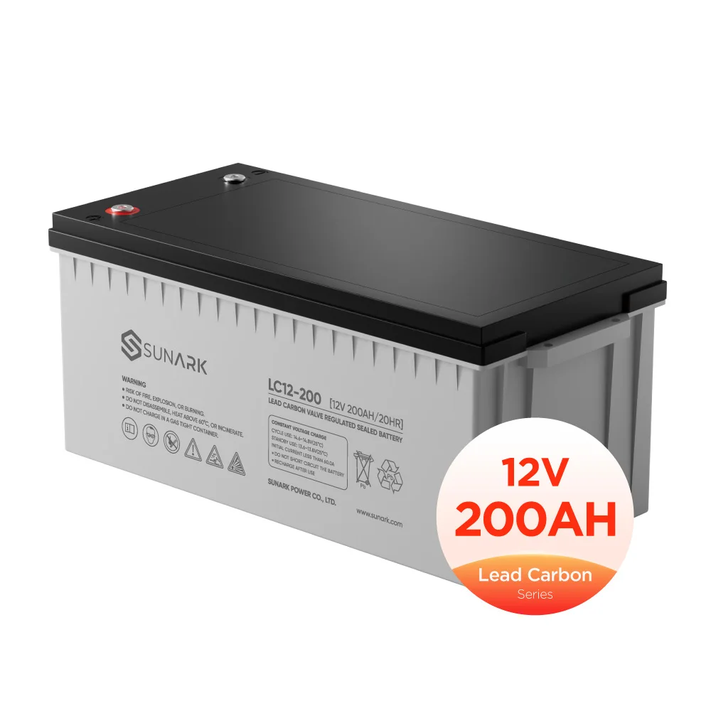 Sunark свинцово-углеродная батарея хорошего качества 12 В 100 А · ч 200 50 свинцово-кислотные батареи гарантия 10 лет